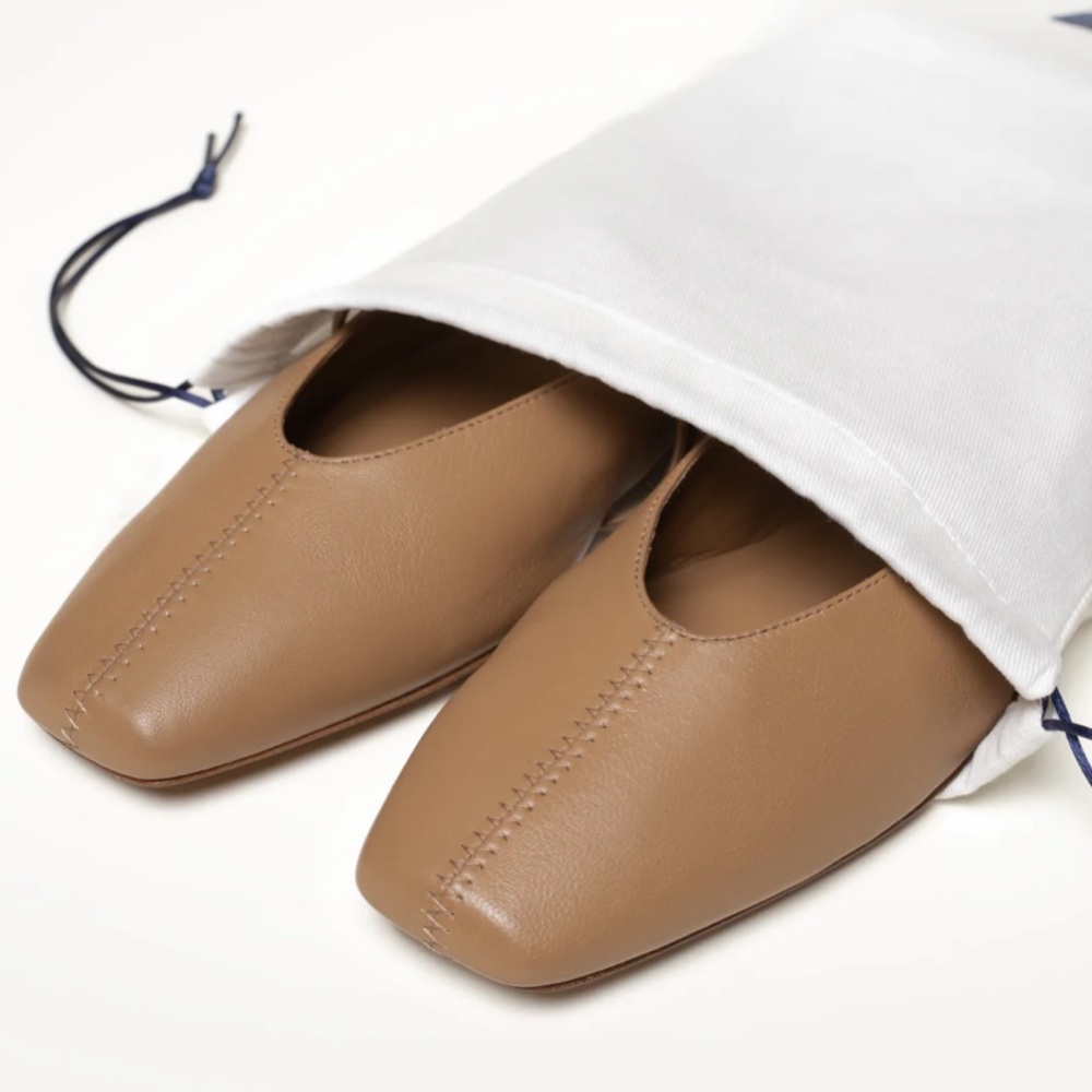 M. Gemi The Una Flats in Light Tan Nappa - Picture 10 of 12